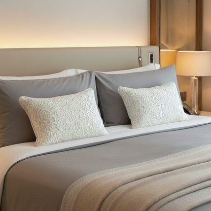 Modern White Velvet Cushion Cover 12 x 18