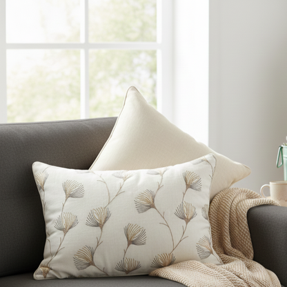 Crossweave Yellow & White Cushion Cover 12 x 18