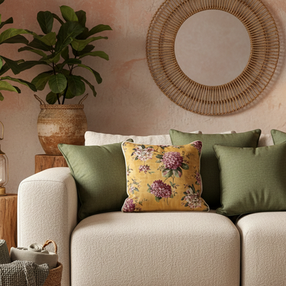 Solid Olive Green Velvet Cushion Cover 18 x 18