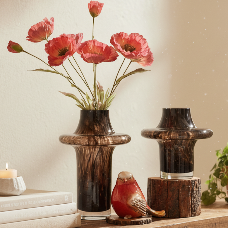 Handblown Leopard Glass Vase