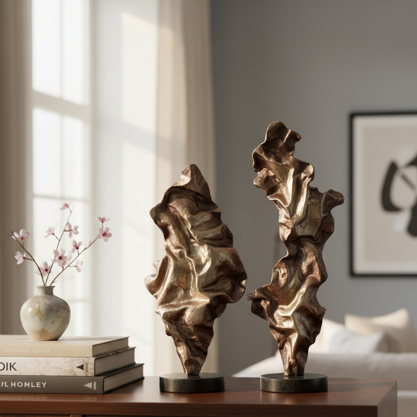 Rumpled Metal Sculpture