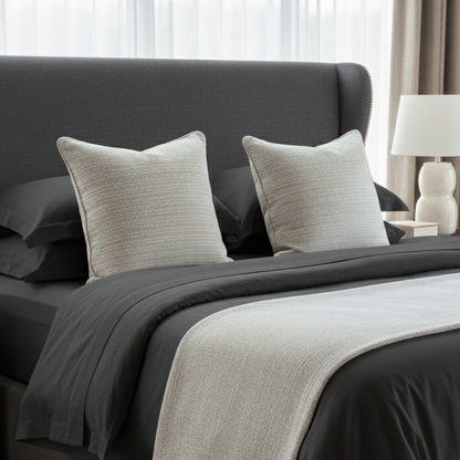 Beige Woven Linen Cushion Cover 18 x 18