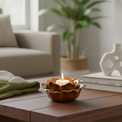 Rose Ceramic T-Light Holder