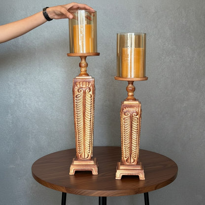 Vintage Pillar Metal Candlestand