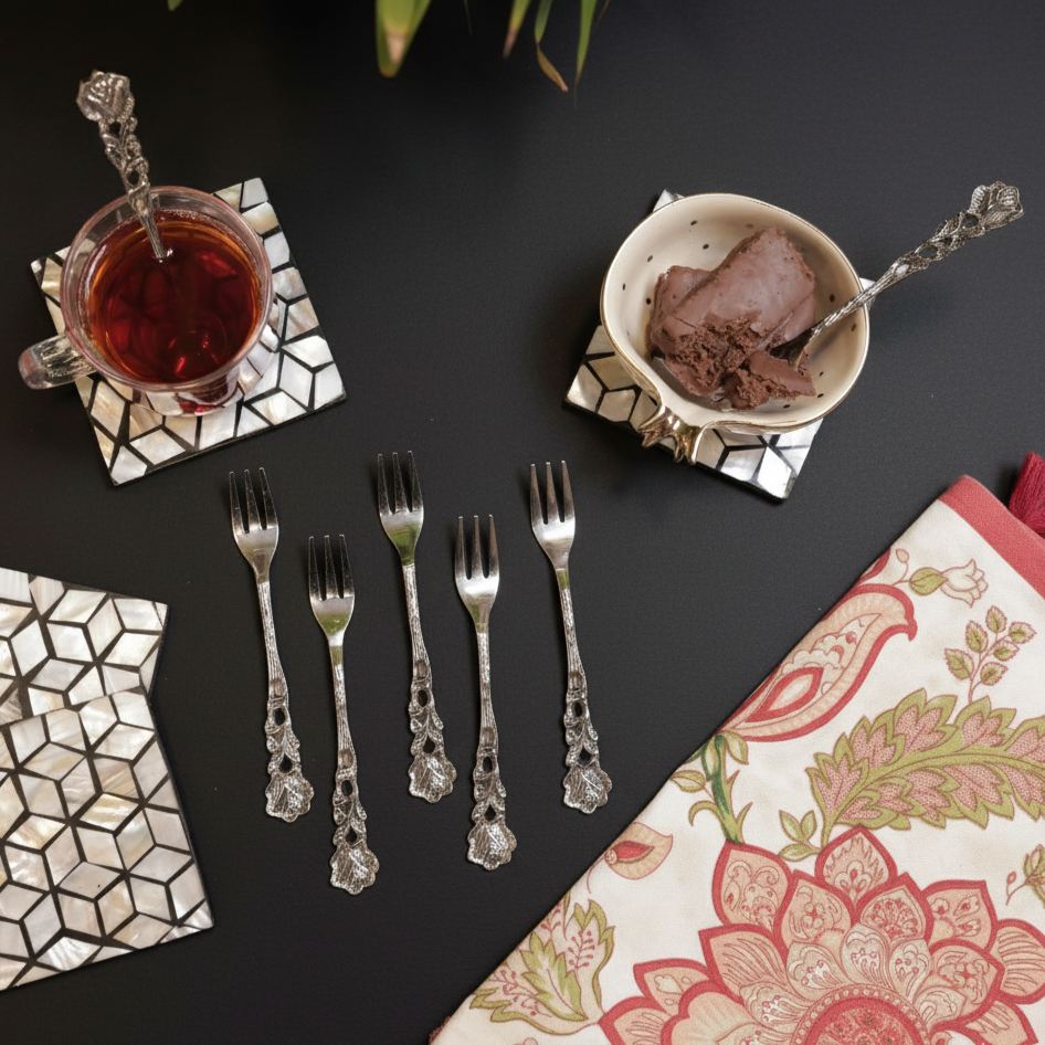 Rose Fruit Forks - Set of 6