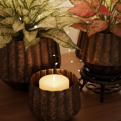 Rustic Tabletop Metal Planter
