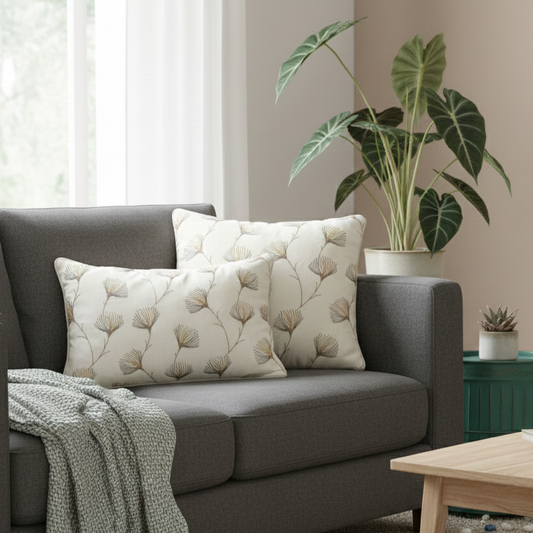 Crossweave Yellow & White Cushion Cover 12 x 18