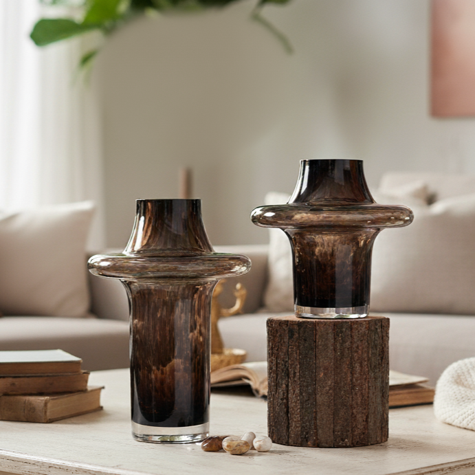 Handblown Leopard Glass Vase