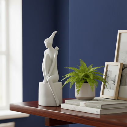 Porcelain White Women Sculpture