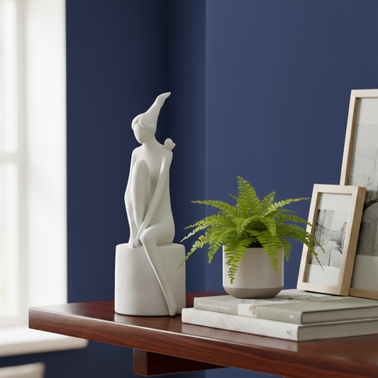 Porcelain White Women Sculpture