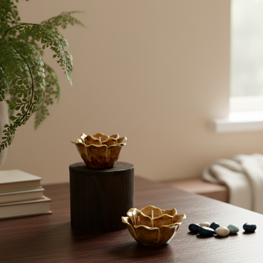 Rose Ceramic T-Light Holder