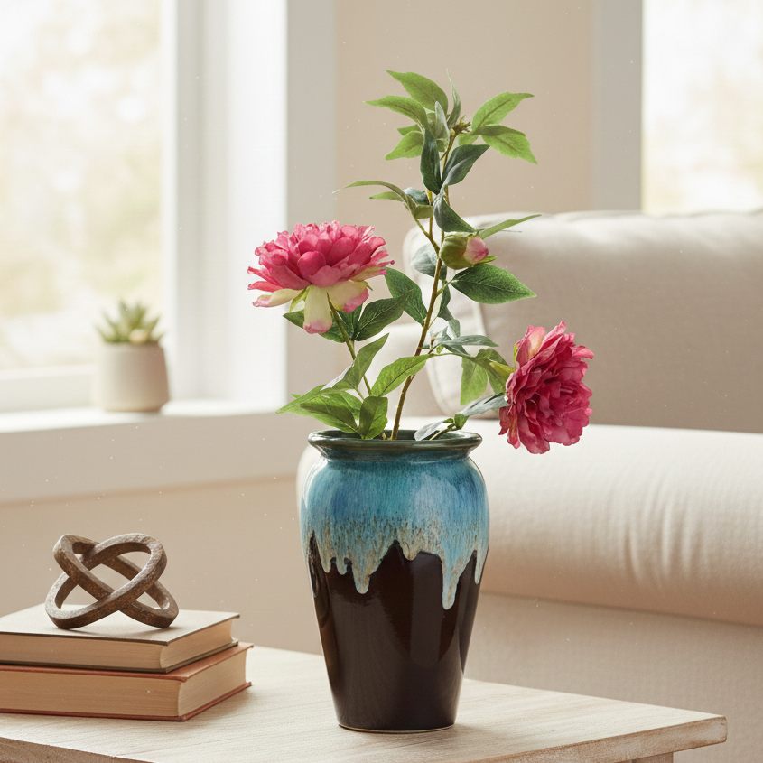 Artificial Peony Stem Magenta