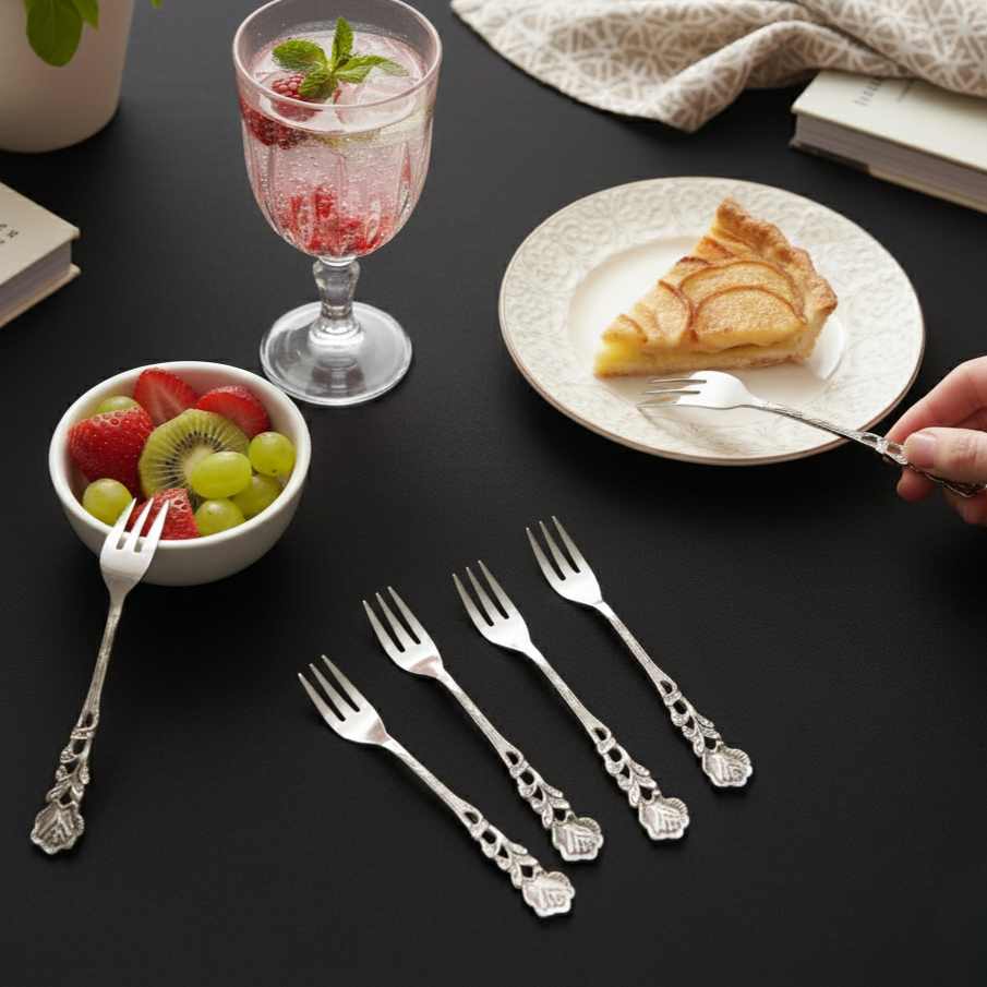 Rose Fruit Forks - Set of 6