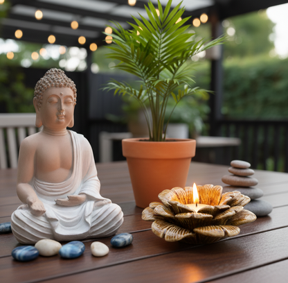 Floral Ceramic T-Light Holder