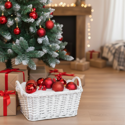 Christmas Tree Decoration Pack of 6 Red Balls