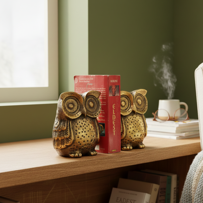 Rustic Metal Owl Bookend