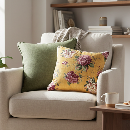 Solid Olive Green Velvet Cushion Cover 18 x 18