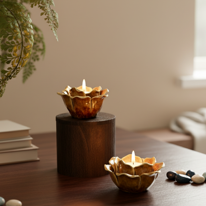 Rose Ceramic T-Light Holder