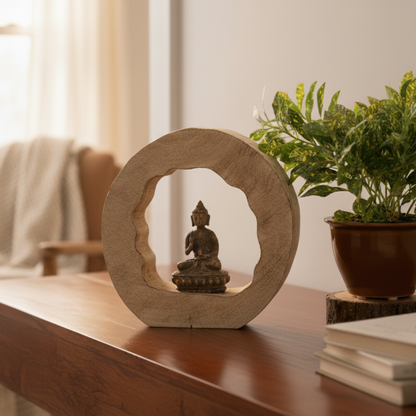 Buddha in Wooden Frame