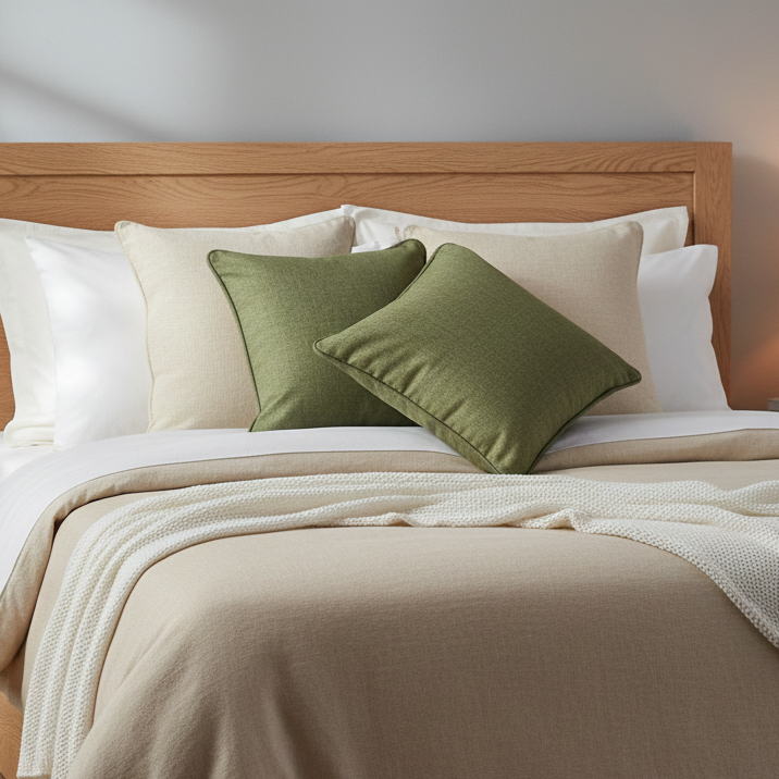 Solid Olive Green Velvet Cushion Cover 18 x 18