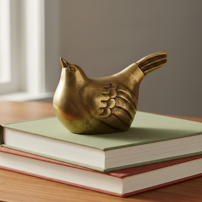 Antique Gold Metal Bird