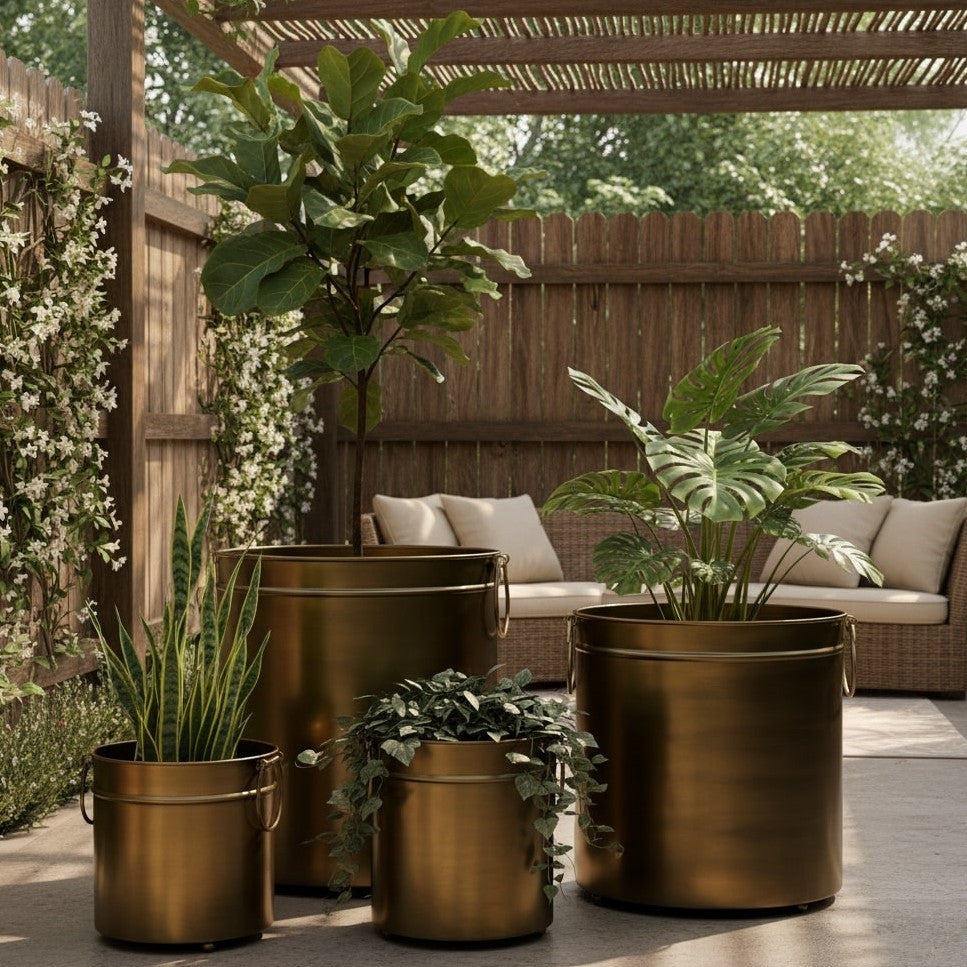 Vintage Brass Planter