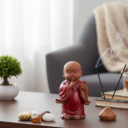 Porcelain Wise Monks - Set Of 4