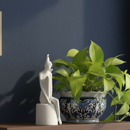 Porcelain White Women Sculpture