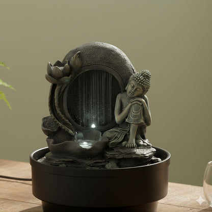 Tabletop Resting Buddha Fountain