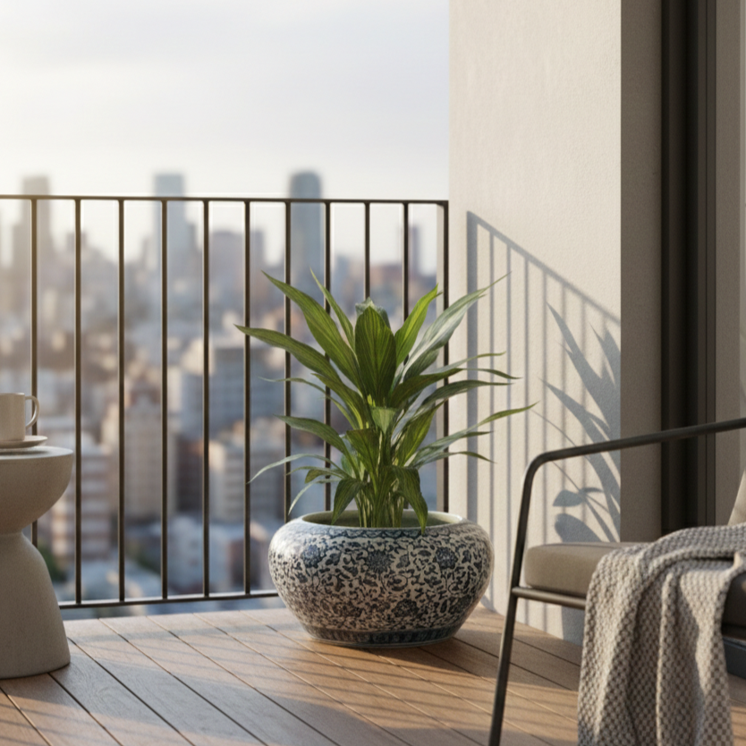 Large Blue And White Porcelain  Planter