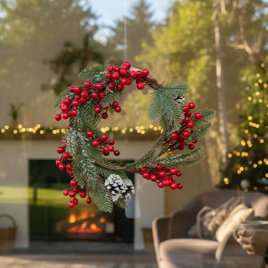Christmas Decoration Berry Pine Wreath