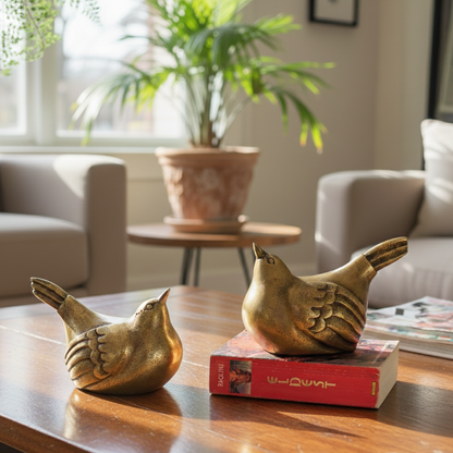 Antique Gold Metal Bird