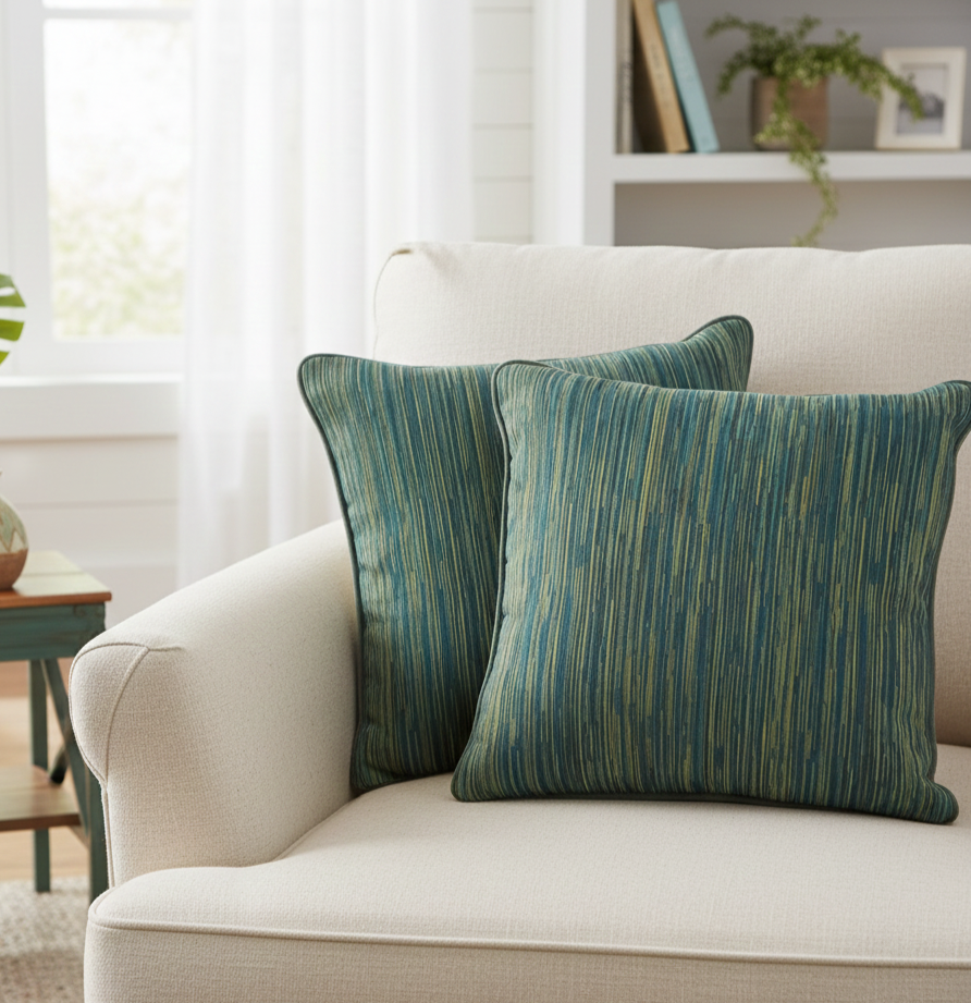 Green Textured Cushion Cover 16 x16