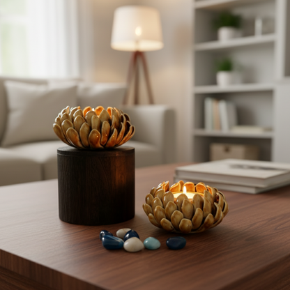Chrysanthemum Ceramic T-Light Holder