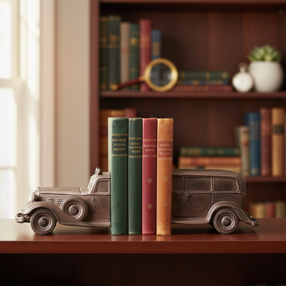 Vintage Car Bookends