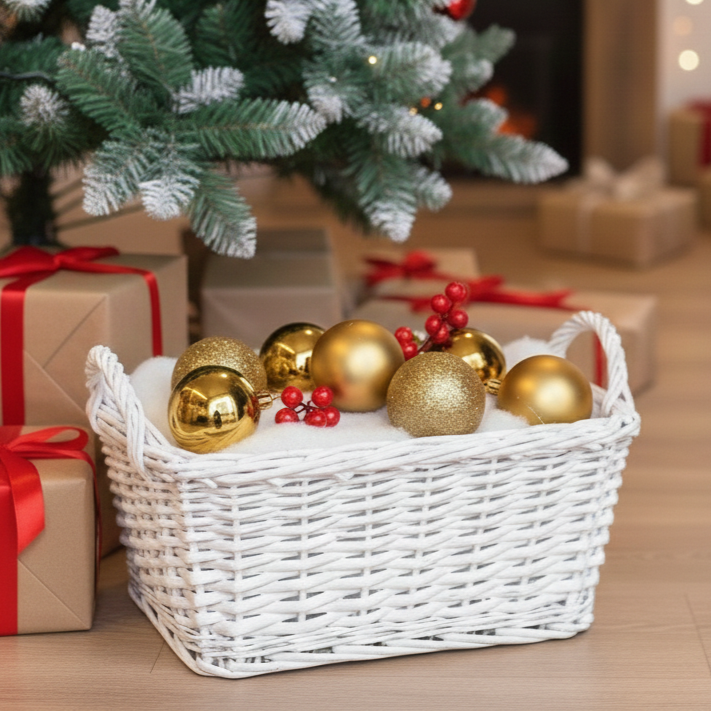 Christmas Tree Decoration Pack of - 6 Golden Balls