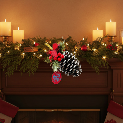 Christmas Ornament - Frosted Pine Hanging