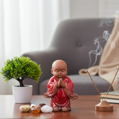 Porcelain Wise Monks - Set Of 4