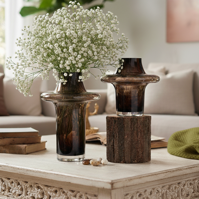 Handblown Leopard Glass Vase