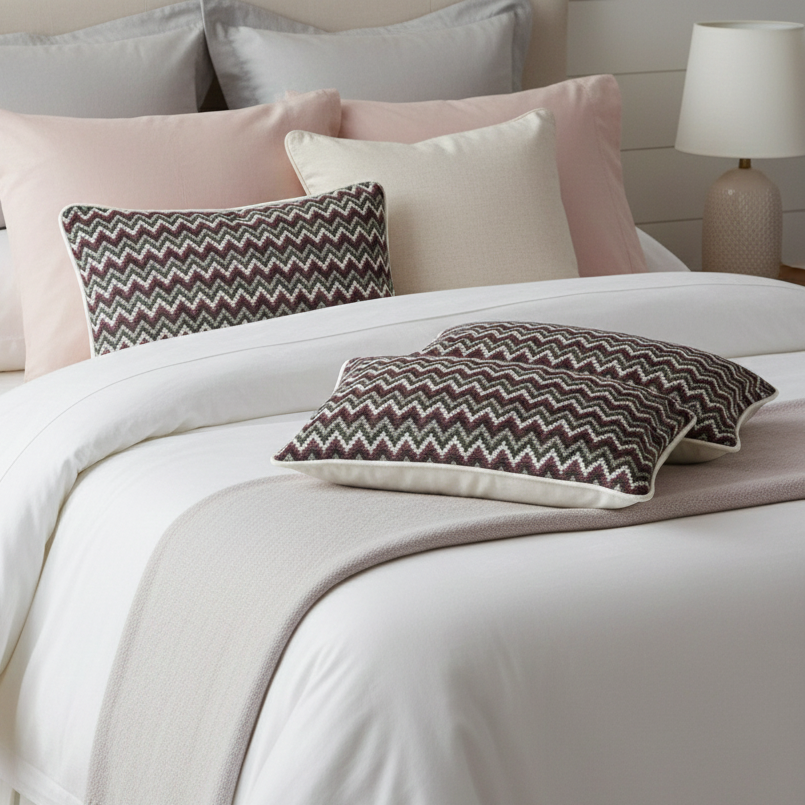 Zig Zag Velvet Cushion Cover  12 x 18