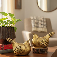 Antique Gold Metal Bird