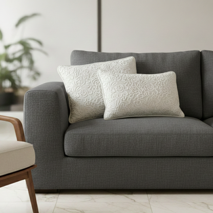 Modern White Velvet Cushion Cover 12 x 18