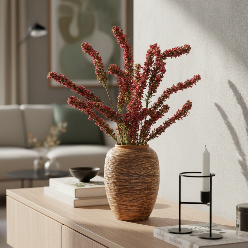Artificial Amaranthus Stem - Red