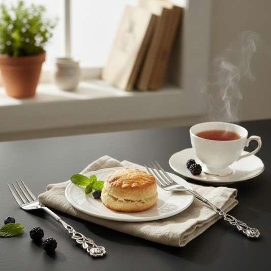 Antique Rose Table Forks - Set Of 2