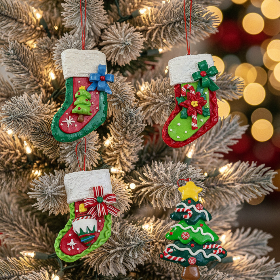 Christmas Ornament Gift Bundle - Set Of 4
