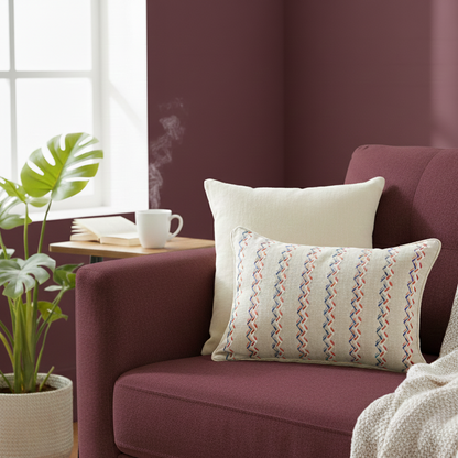 Repeat Waves Tricolour Cushion Cover 12 x18