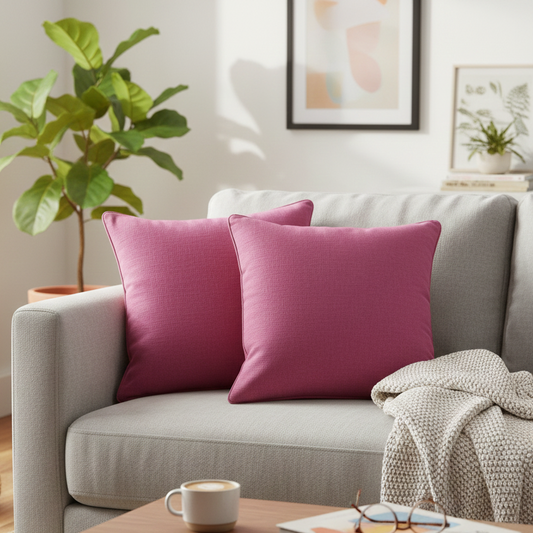 Magenta Cotton Cushion Cover 18 x 18