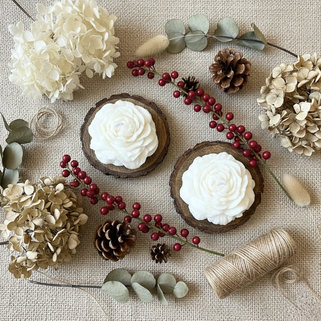 Tea Rose White Peony Soy Candle - Set Of 2