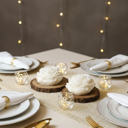 Tea Rose White Peony Soy Candle - Set Of 2