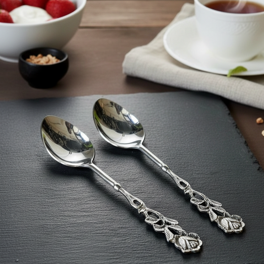 Antique Rose Table Spoons - Set Of 2